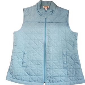 Talbots Quilted Zip Up Vest